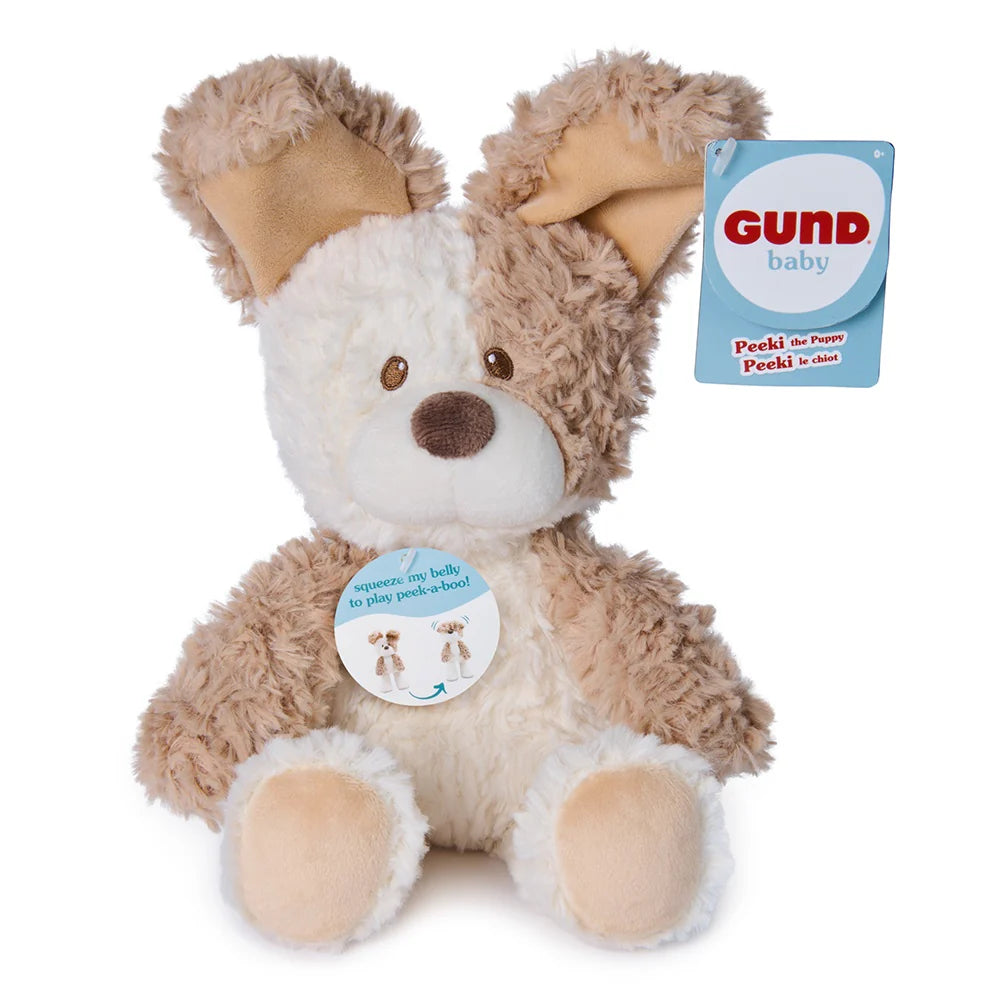 GUND Baby Peek-A-Boo Peeki the Puppy plush interactive toy