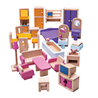 Heritage Playset Doll Furniture Set – Wooden dollhouse furniture for imaginative play.
