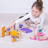Heritage Playset Doll Furniture Set – Non-toxic, durable wooden play furniture.
