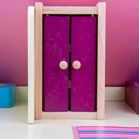 Heritage Playset Doll Furniture Set – Colorful, child-friendly wooden dollhouse accessories.
