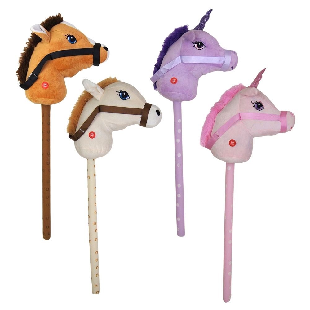 Hobby Horse &amp; Unicorn With Sound Assorted