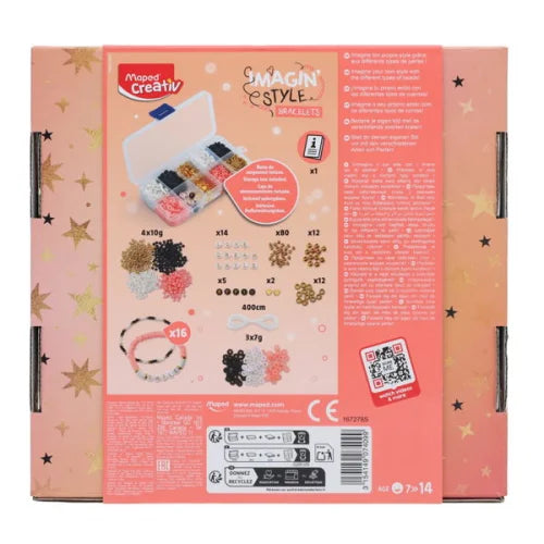 Maped Creativ Imagin' Style Glam Bracelets Kit reverse picture of the box