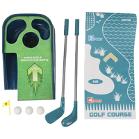 Indoor Mini Golf Practice Set with Light and Sound Effects picture of the items that set include
