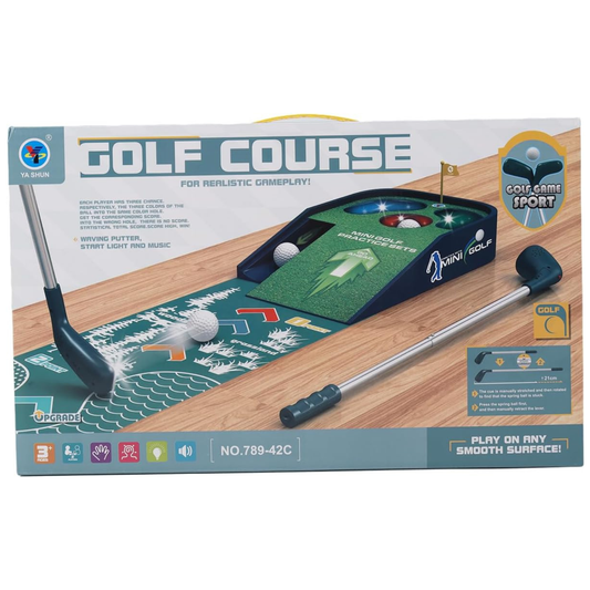 Indoor Mini Golf Practice Set with Light and Sound Effects indoor golf activities
