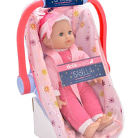 Isabella Soft Bodied Baby Doll with car seat carrier