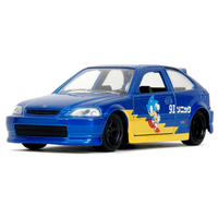 Jada Sonic 1997 Honda Civic Type-R Model Car piicture on the white background