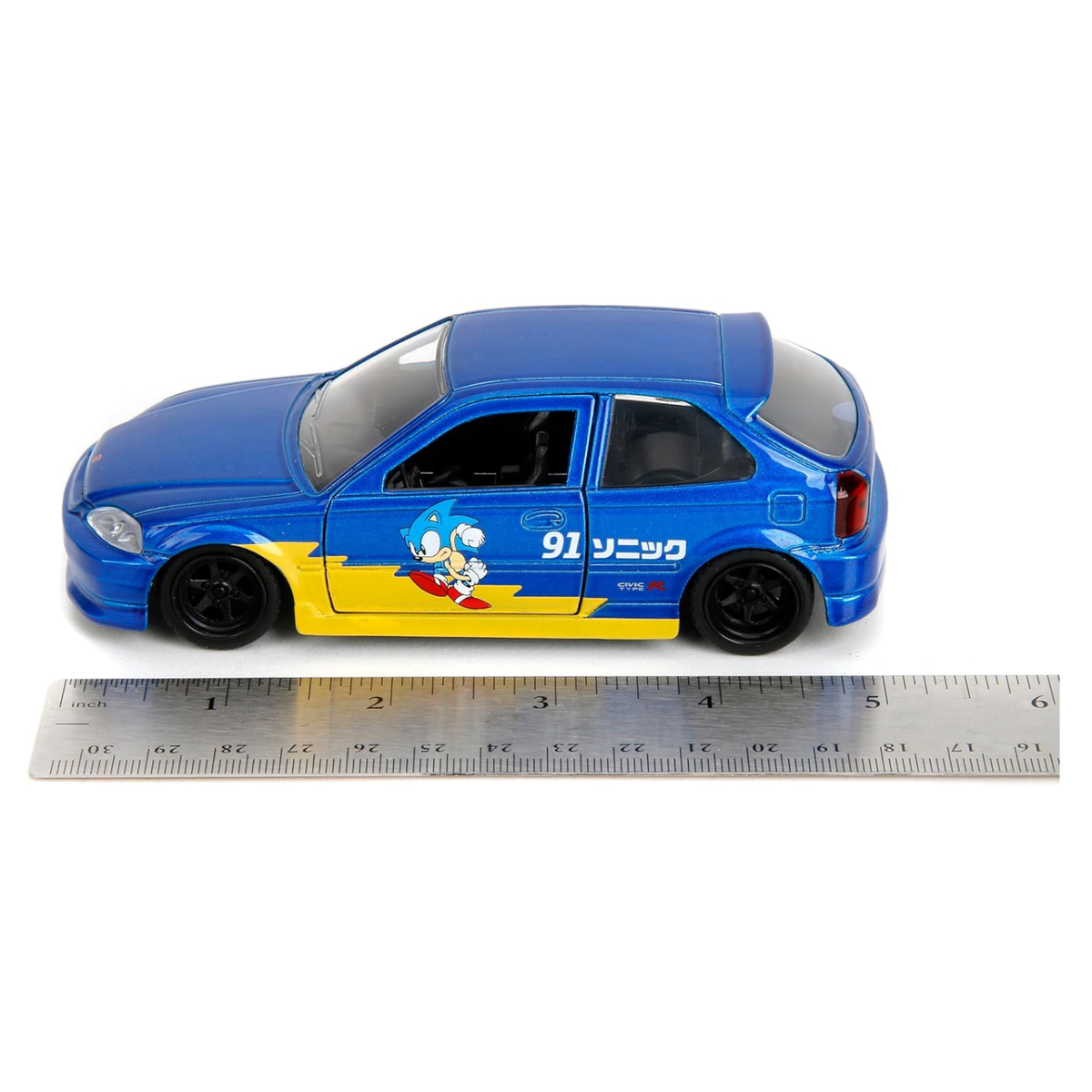 Jada Sonic 1997 Honda Civic Type-R Model Car 12 cantimeters long