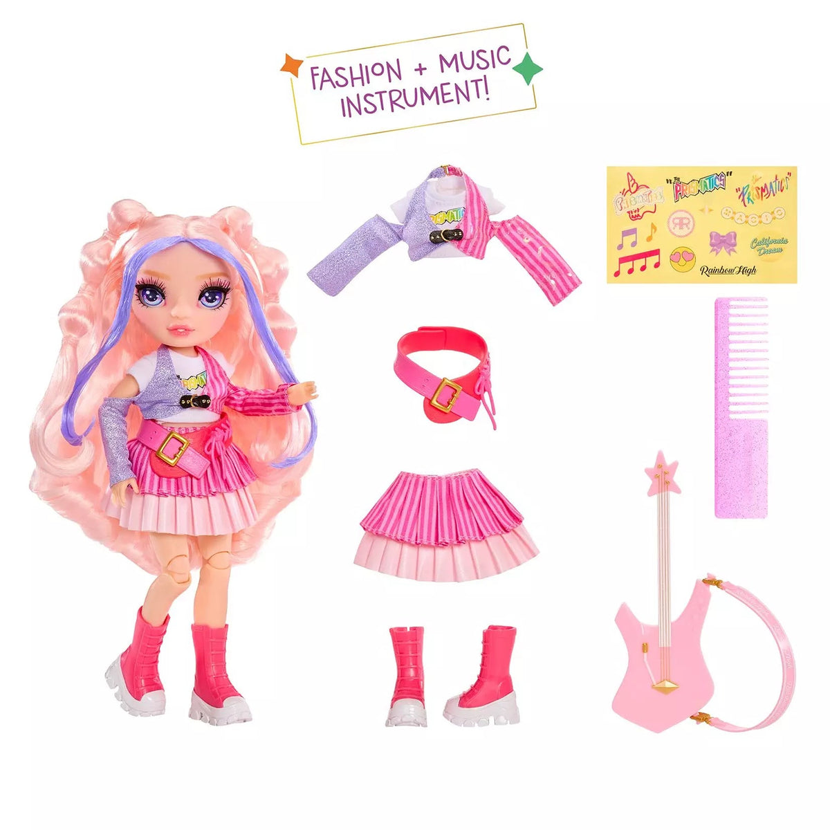 Rainbow High Jr High Rock Band Bella doll with accessories
