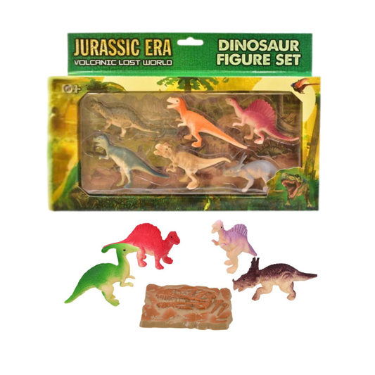 Jurassic Era Dinosaur Figure Set 6 Pack suitable for kids over 3 years old