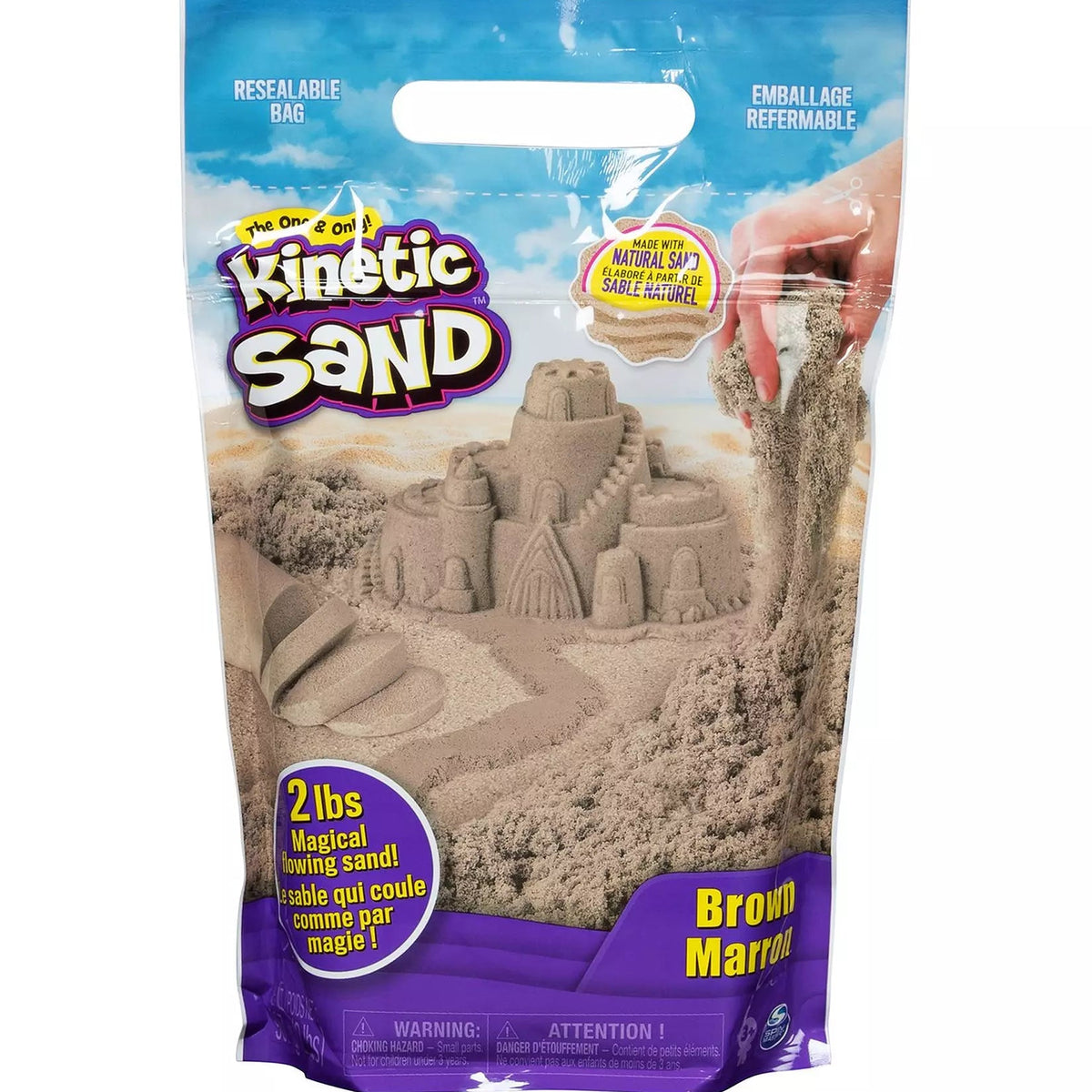 Kinetic Sand Beach Brown Sand 2lb Bag picture on the white background