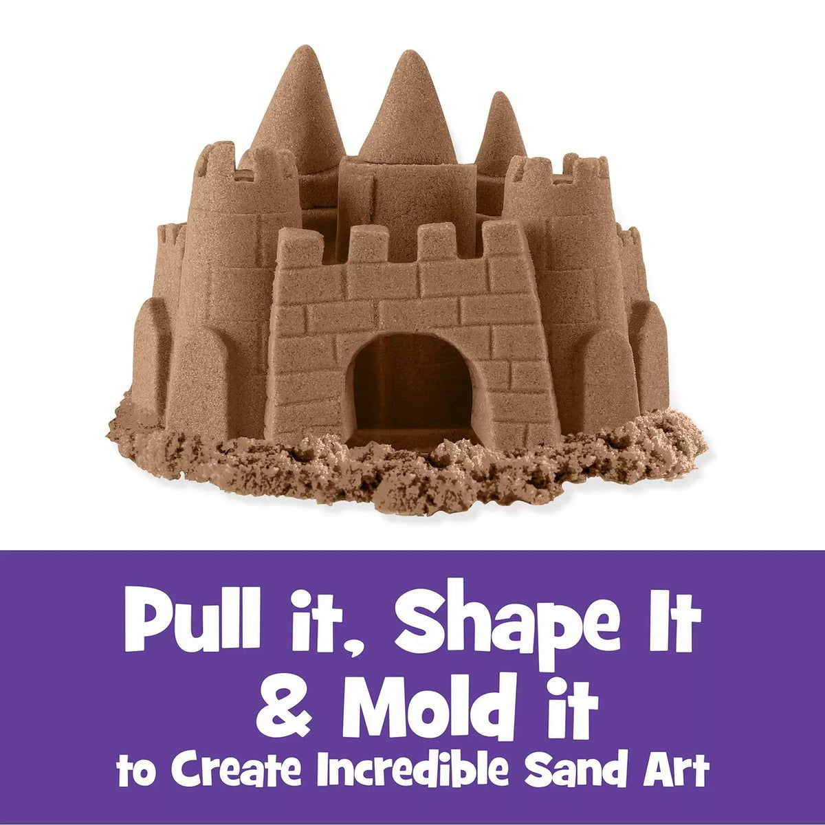 Kinetic Sand Beach Brown Sand 2lb Bag easy to build up