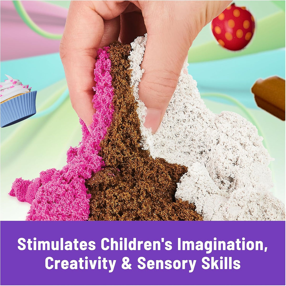 Kinetic Sand Ice Cream Treats Playset with Scented Sand creative and senoy play