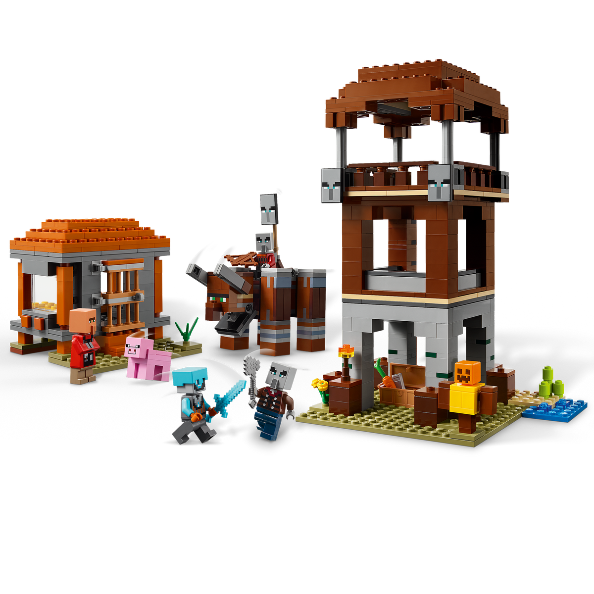 LEGO Minecraft 21278 The Pillager Outpost and Ravager Toys at