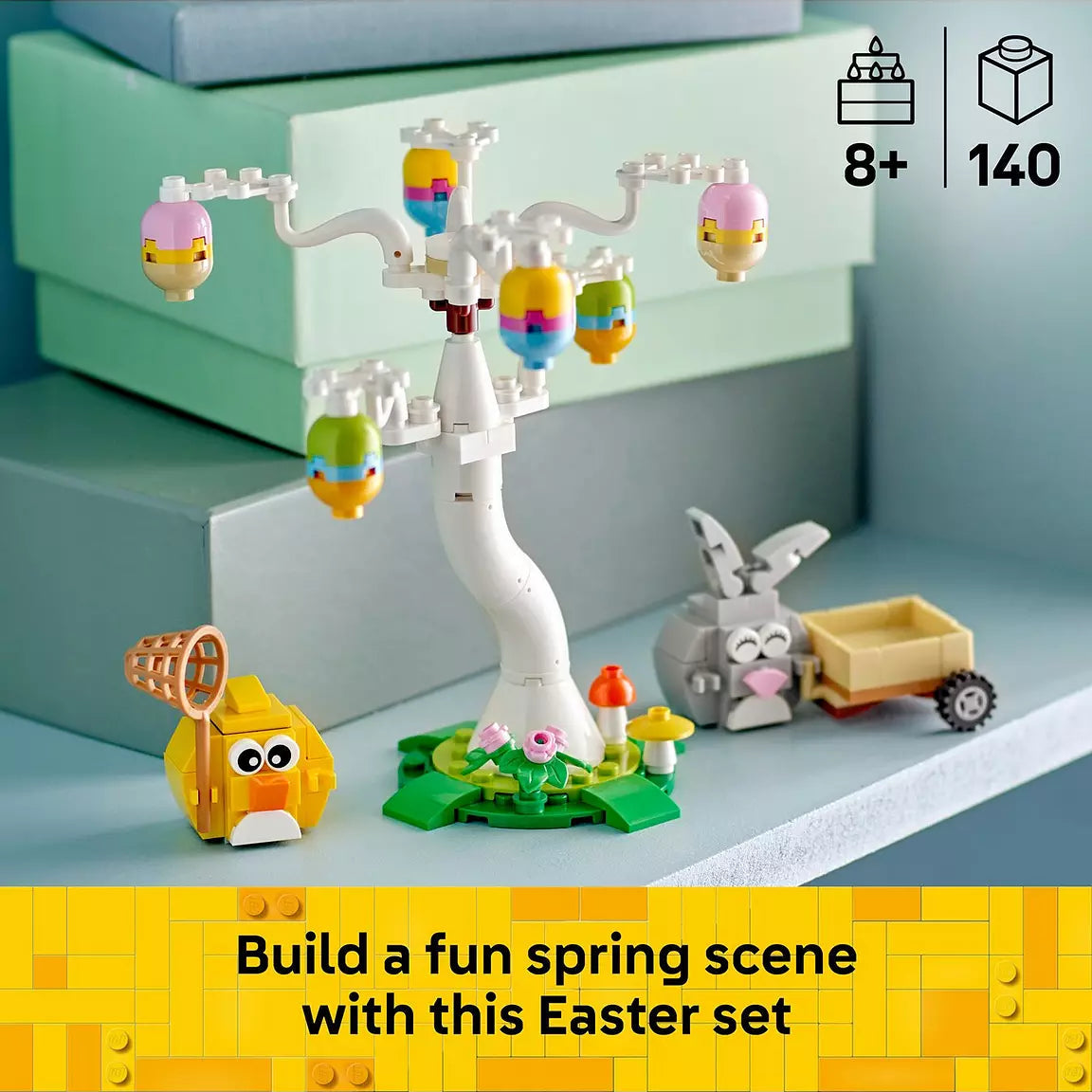 LEGO Easter Bunny and Chick Egg Hunt Building Toy 40808 life style picture