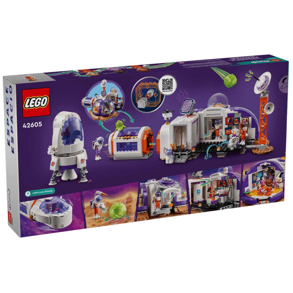 LEGO 42605A Friends Mars Space Base & Rocket reverce view picture of the box