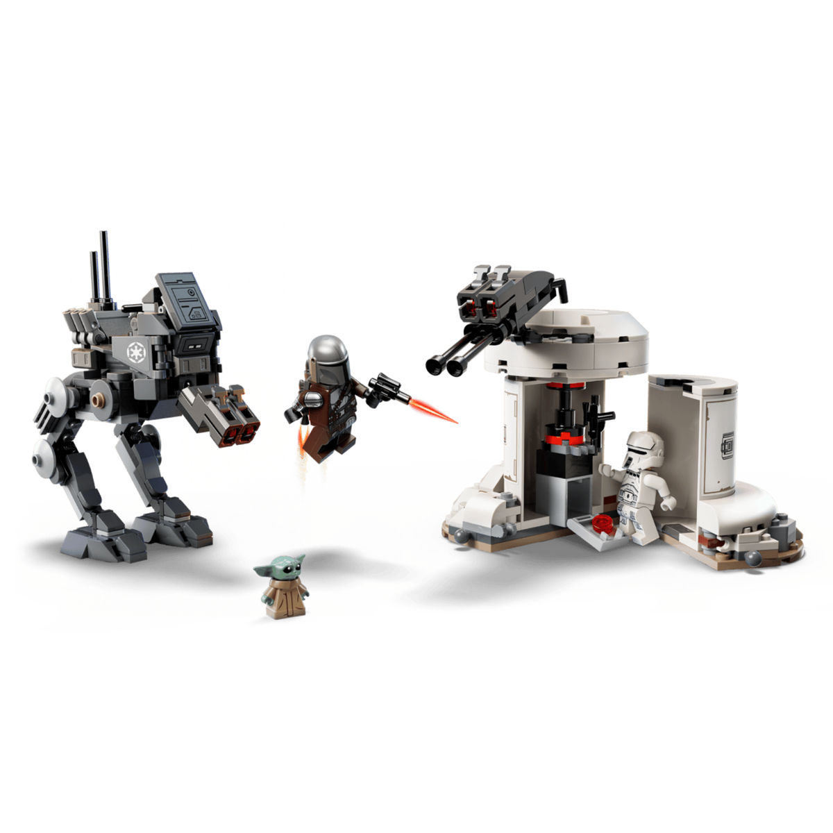 LEGO Star Wars The Mandalorian & Grogu AT-RT Attack 75444 all figurines that you can build 