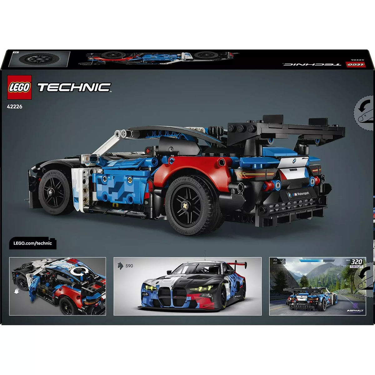 LEGO Technic 42226 BMW M4 GT3 EVO  reverse picture of the box