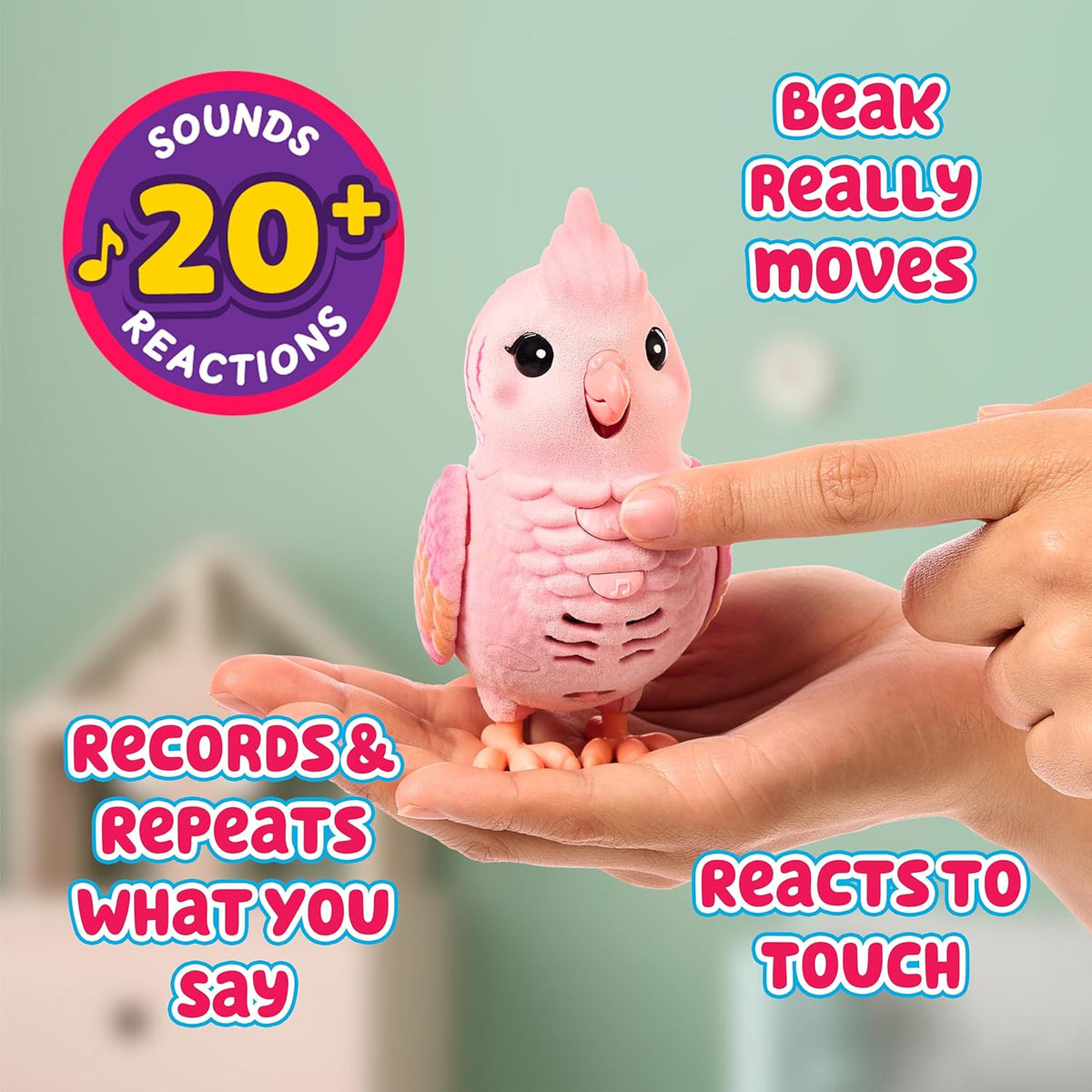 Little Live Pets My Really Real Bird & Cage Rosie with 20 sounds reaction