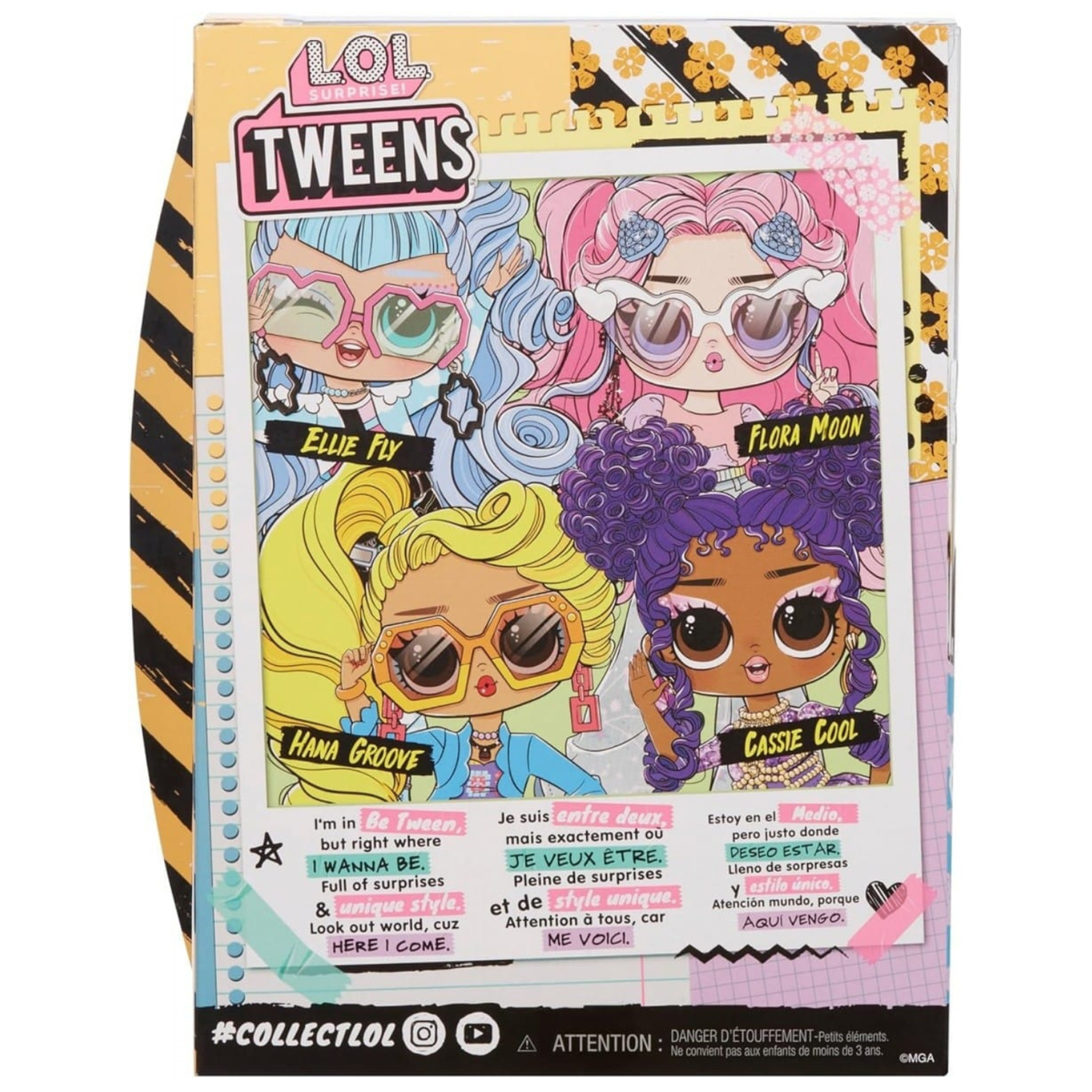 L.O.L. Surprise! Tweens Hana Groove reverse picture of the box