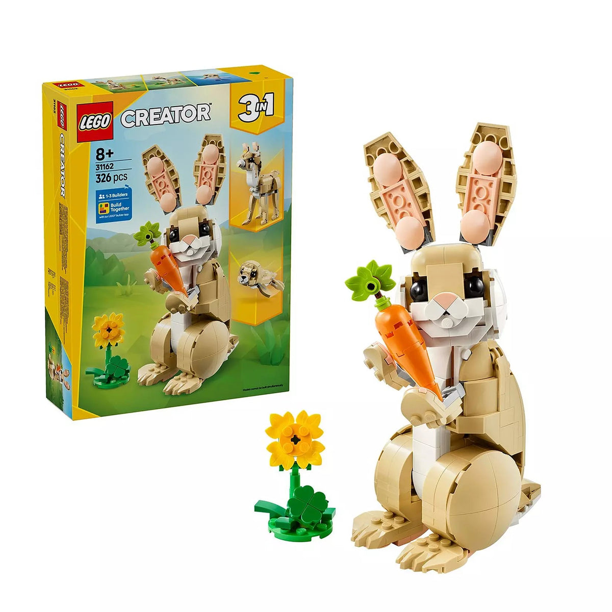 LEGO Creator 3in1 Cute Bunny for kids over 8 years old