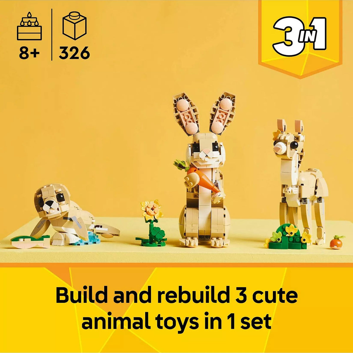 LEGO Creator 3in1 Cute Bunny 3 animals in a one set