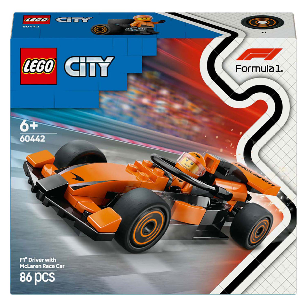 LEGO CITY 60442 F1 Driver with McLaren Race Car