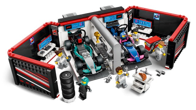 LEGO 60444 F1 Garage and Mercedes-AMG and Alpine Cars