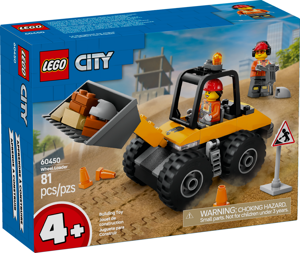 LEGO CITY 60450 Yellow Construction Wheel Loader