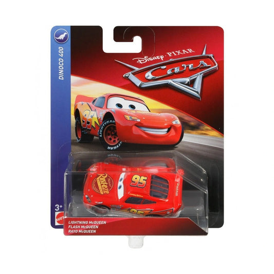 1:55 scale Disney Pixar Cars: Lightning McQueen featuring authentic logos and vibrant red design.
