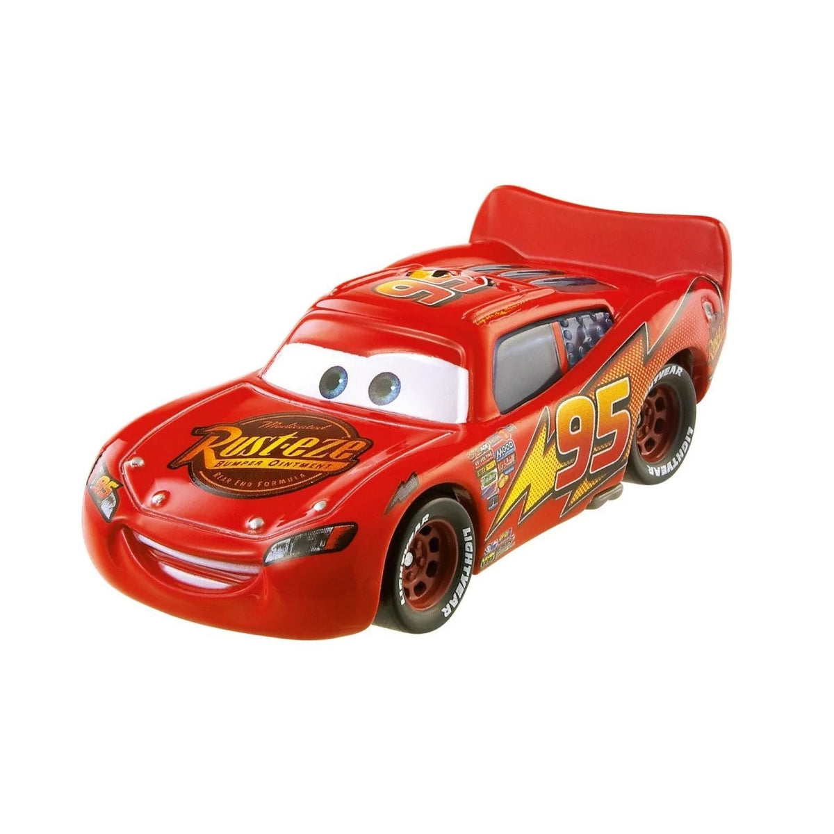 Disney Pixar Cars: Lightning McQueen die-cast vehicle perfect for racing and storytelling fun.
