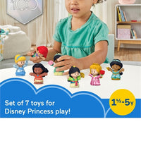 Fun-filled playtime awaits with the Little People Disney Princess 7 Figure Pack, featuring classic Disney Princesses like Jasmine and Mulan.

