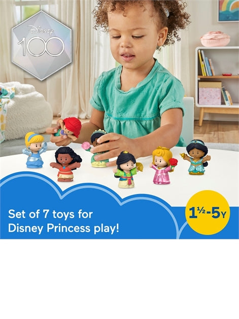 Fun-filled playtime awaits with the Little People Disney Princess 7 Figure Pack, featuring classic Disney Princesses like Jasmine and Mulan.
