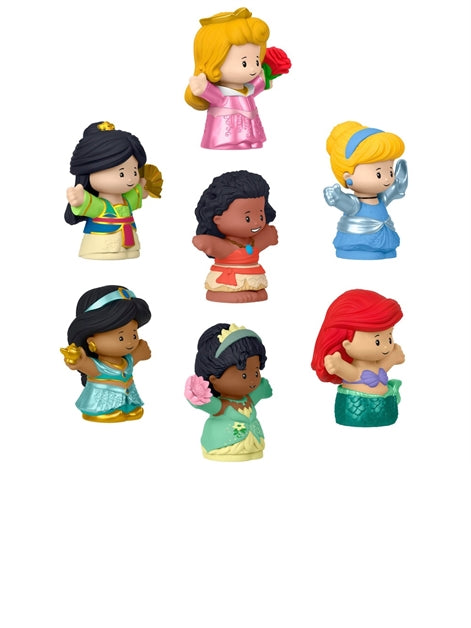 Perfectly sized for toddlers, the Little People Disney Princess 7 Figure Pack showcases figures of Tiana, Moana, Rapunzel, and more.
