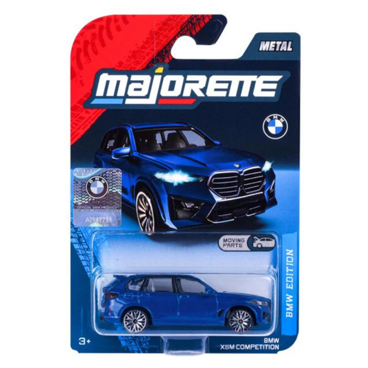 Majorette BMW X5M Competition Blue Diecast Model Car picture in the box
