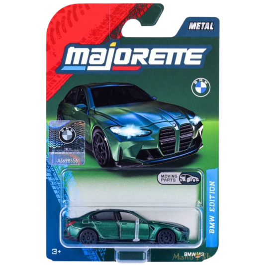Majorette BMW M3 Green Diecast Model Car 1:64 Scale picture in the box
