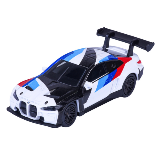 Majorette BMW M4 GT3 EVO White Diecast Model Car front view picture
