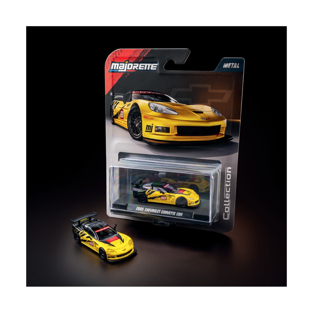 Majorette Collection Corvette C6 R blister pack with the car in front