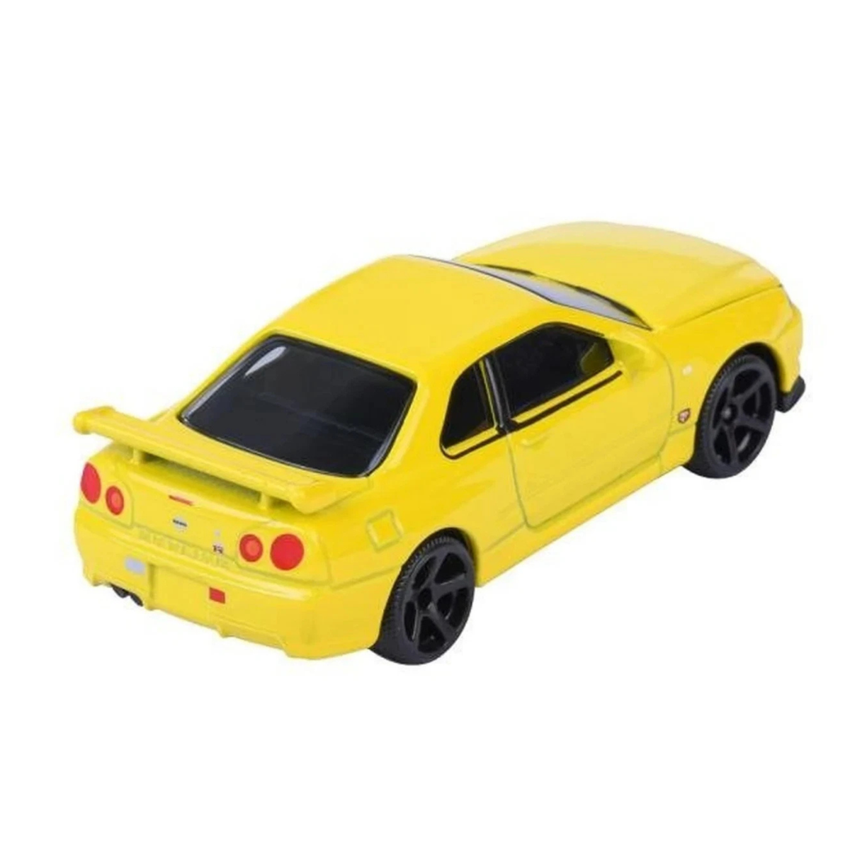 Majorette JDM Legends Nissan Skyline GT-R R34 Yellow backview picture