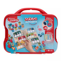 Maped Creativ Alphabet Stamps Case comes in the case