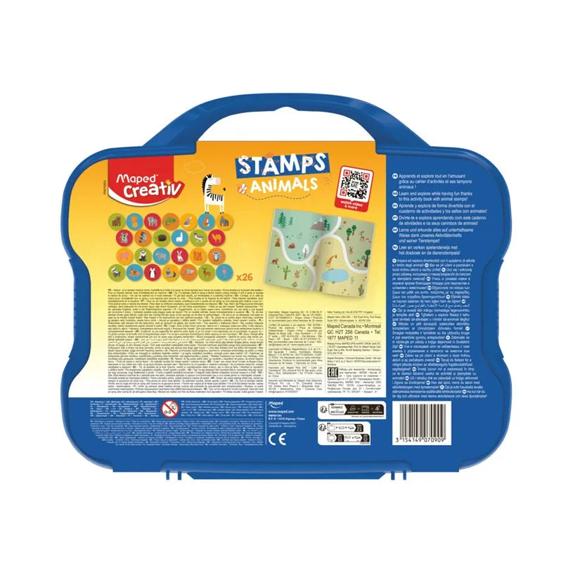 Maped Creativ Animal Stamp Set for Kids  reverse picture of the case