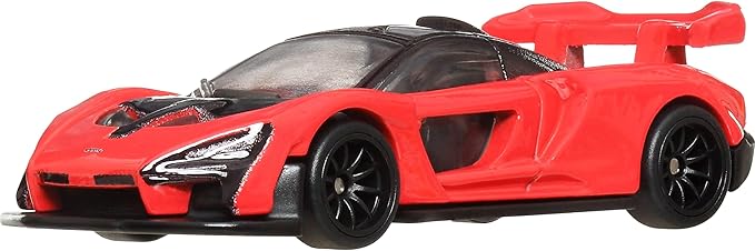 1:64 Hot Wheels Premium McLaren Senna from Fast & Furious with detailed decoration and Real Riders tires.
