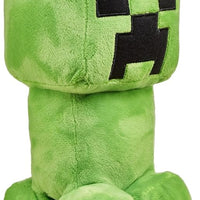 "Creeper from Minecraft as an 8-inch plush, ideal for travel and display."
