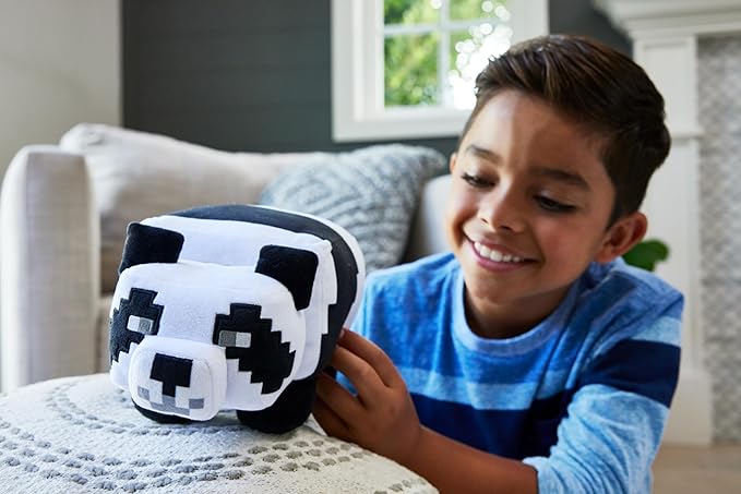 Cute, cuddly, and perfect for all ages, this Minecraft 8-inch Plush Panda is a game-inspired soft toy.
