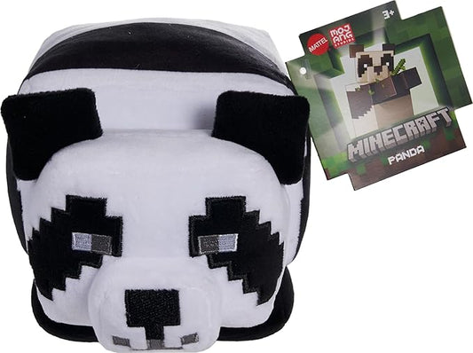 Adorable Minecraft 8-inch Plush Panda, a soft, cuddly version of your favorite game character.
