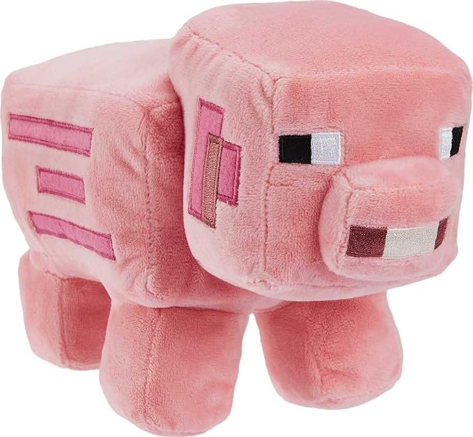 "Bring the fun of Minecraft to life with the adorable 8-inch Plush Pig."
