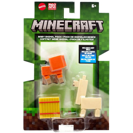 Play and display with the Minecraft Baby Animal Pack Action Figure, featuring your favorite animals from the game in a fun toy format.
