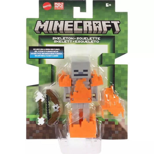 Minecraft Skeleton Action Figures & Accessories Collection 3.25" scale, showcasing the signature pixelated design for ultimate fun.
