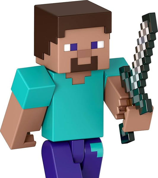 Minecraft Steve Action Figures - A must-have toy for fans, featuring poseable limbs and cool details.
