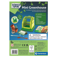 Clementoni Mini Greenhouse Complete Kit reverse picture of the box