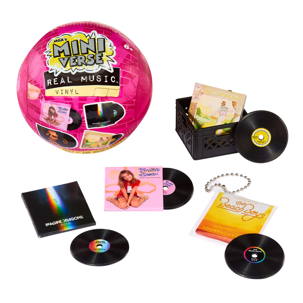 Miniverse Real Music Vinyls 4 Mini Playable Records main product photo